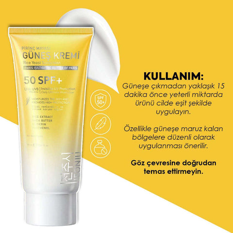 JEONJU Leke Karşıtı Pirinç Güneş Kremi SPF 50+ 75ml Paris Işıltısı