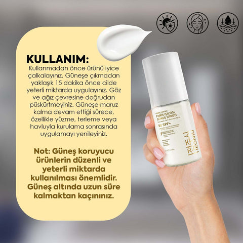 Jeonju Pirinç Özlü Güneş Kremi Sprey SPF 50+ 120 ml aydınlatıcı nemlendirici yüz spreyi