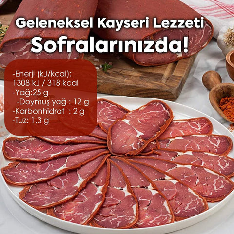 Kayseri Usulü Pastırma - Özel Üretim Kayseri Usulü Pastırma 200g görsel 2