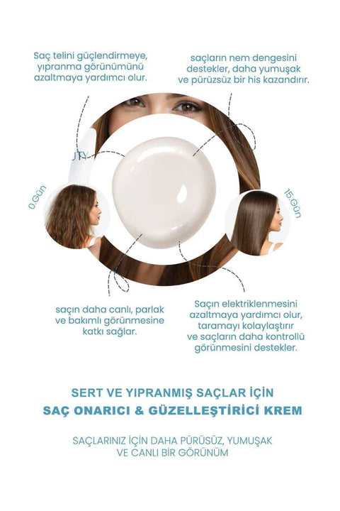 EMBEAUTY Keratin Boost 200 ml keratin saç maskesi, keratin kompleksi ve bitkisel proteinlerle yıpranmış saçlar için yoğun bakım