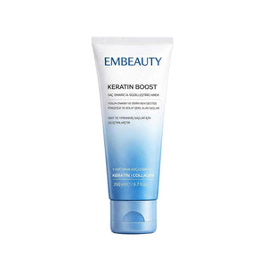 EMBEAUTY Keratin Boost 200 ml keratin saç maskesi, yıpranmış saçlar için yoğun bakım kremi