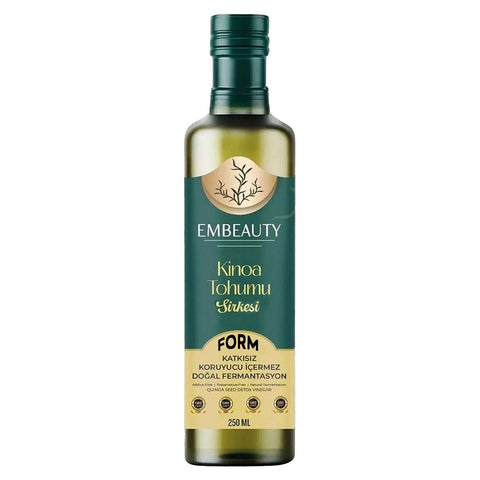 Kinoa Tohumu Sirkesi EMBEAUTY 250ml doğal fermente cam şişe