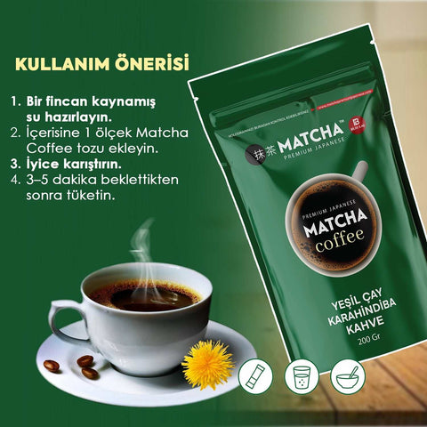 Bilge İlaç Matcha Kahve Yeşil Çay Karahindiba Karışımı 200g Paket