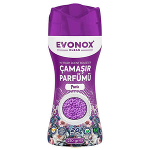 Evonox Clean Granül Çamaşır Parfümü Paris serisi ile kalıcı ve canlı koku sağlar.
