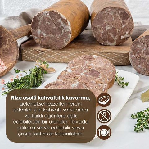 Rize usulü kavurma kahvaltılık servis önerisi