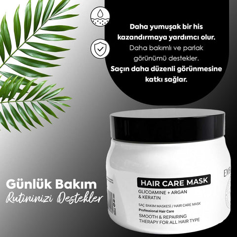 Embeauty Besleyici Saç Bakım Maskesi 500 ml argan yağı keratin içerikli yoğun bakım formülü