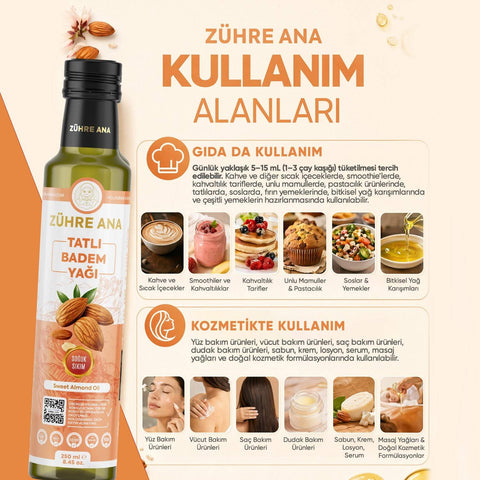 Soğuk Sıkım Tatlı Badem Yağı - görsel 4
