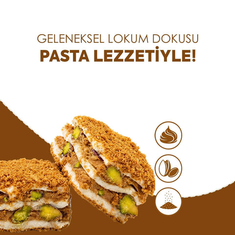 Lotus Biscoff – Turkish Delights Lotus Biscoff Kremalı ve Antep Fıstıklı Sandviç Lokum (350g) - WeNatur görsel 3