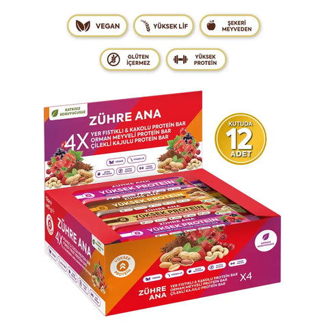 Yüksek Proteinli Meyve Bar Deneme Paketi 12 adet - görsel 2