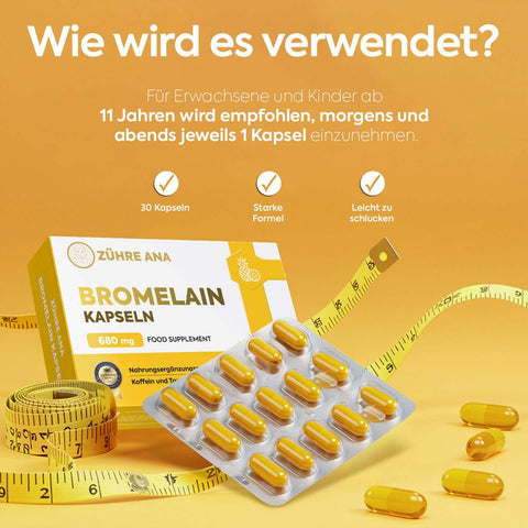 Zühre Ana Bromelain Kapsül 60 kapsül ananas ekstraktlı takviye edici gıda