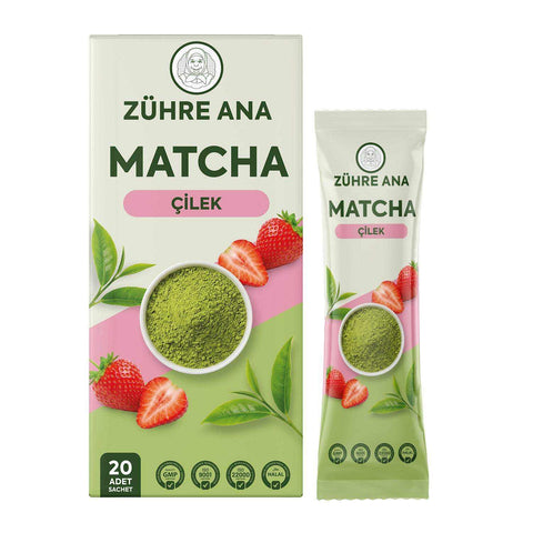 Zühre Ana Çilek Aromalı Matcha Çayı 20 Saşe 160g Karışık Bitki Çayı