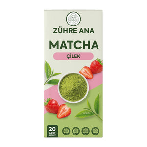 Zühre Ana Matcha Çayı Çilek Aromalı 20 Saşe 160g Karışık Bitki Çayı
