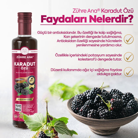 Zühre Ana Karadut Özü 5'li Avantaj Aile Paketi 670g karadut meyve özü